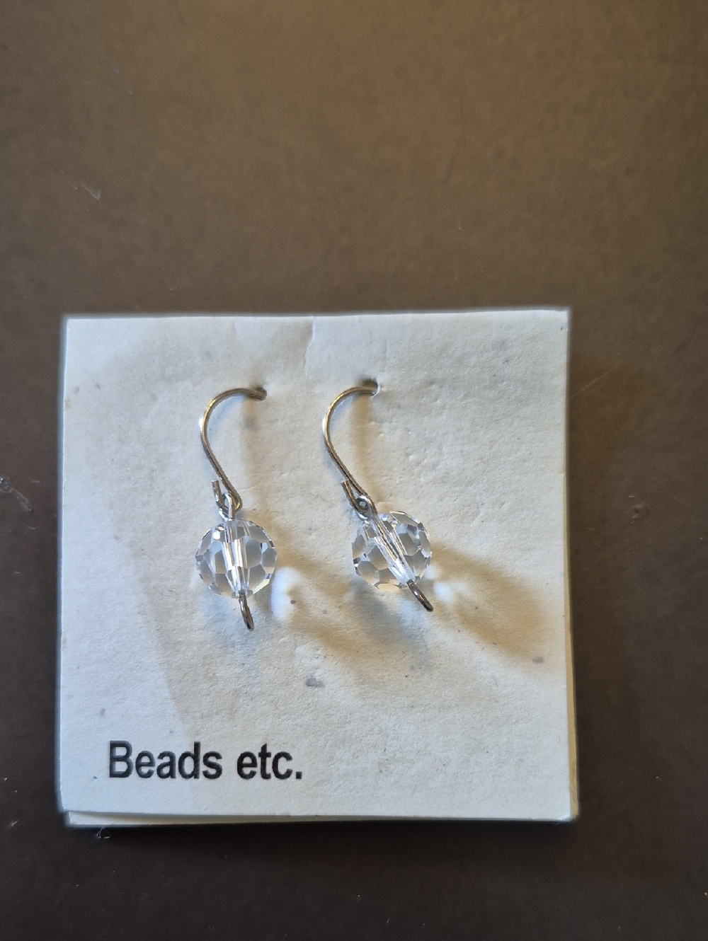 #17 Clear Glass Earrings